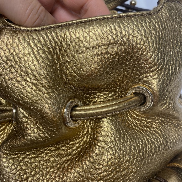 SOLD - Like New RARE Color Lancel Paris Leather Bucket Bag in  Gold - Picture 16 of 16